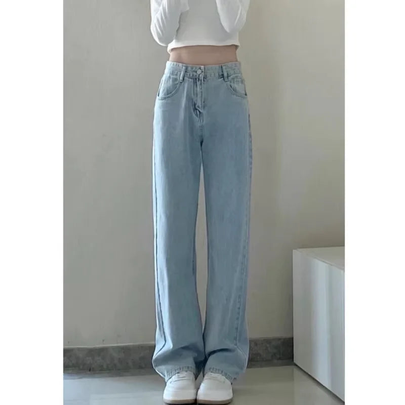 Autumn Spring Jeans Women Denim Pants Vintage Straight Trousers...